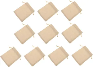 UTHCLO 10Pcs Xmas Drawstring Present Bags Versatile Handheld Storage Pouches for Jewelry Treats Small Items Durable for Festivals Celebrations