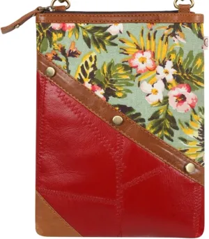 Vaan & Co. Leather Brisk Medium Crossbody Bag with Front Cell Phone Pocket