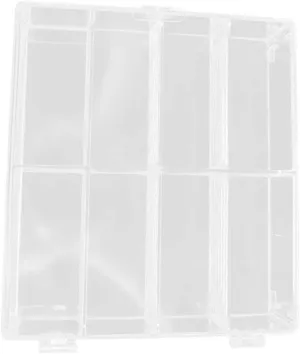 VANZACK Clear Plastic Display Case for Mini Model Cars Multi Compartment Organizer Box Dustproof Showcase for Rock Collection and Miniature Display No Assembly Required