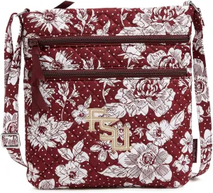 Vera Bradley Cotton Collegiate Triple Zip Hipster Crossbody Purse (Multiple Teams Available)