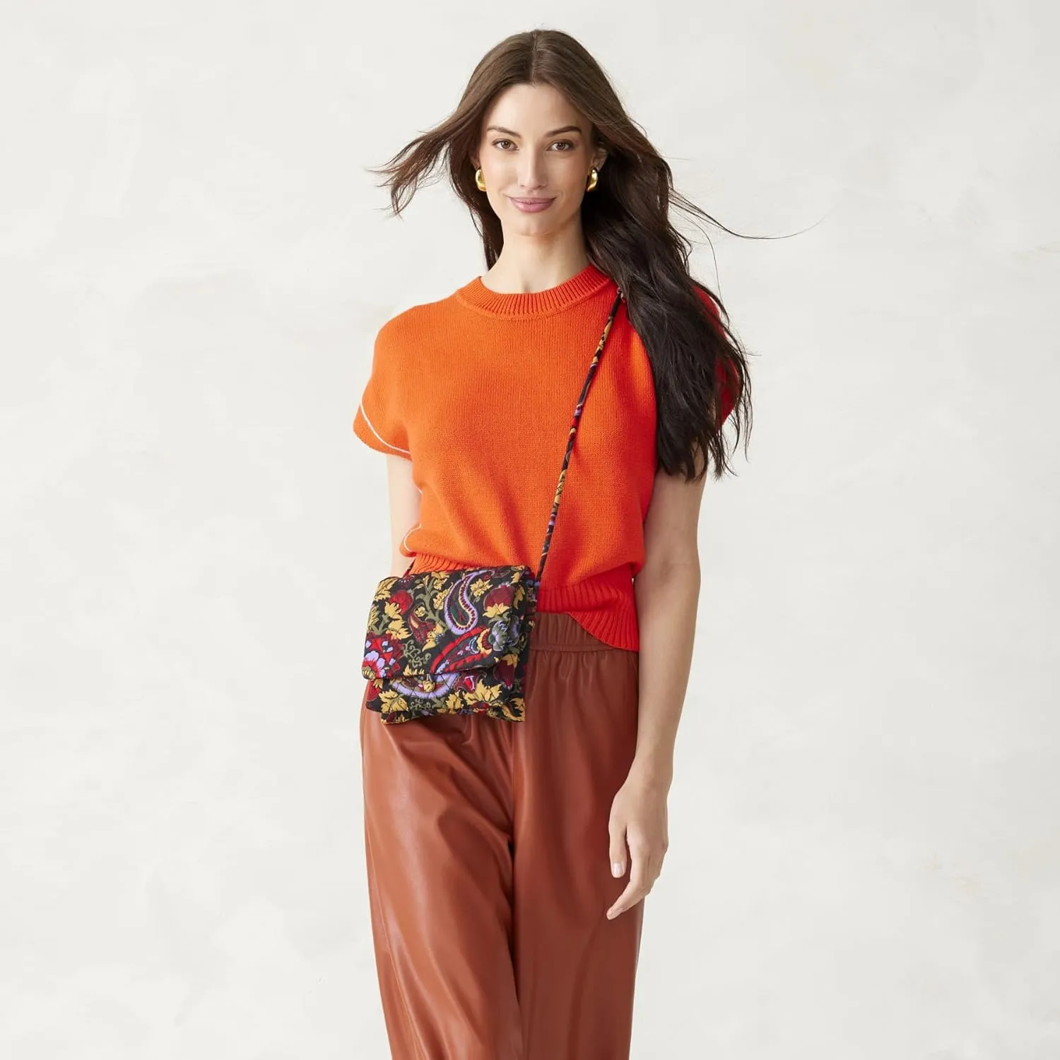 Vera Bradley Premium Cotton Baird Hipster Crossbody