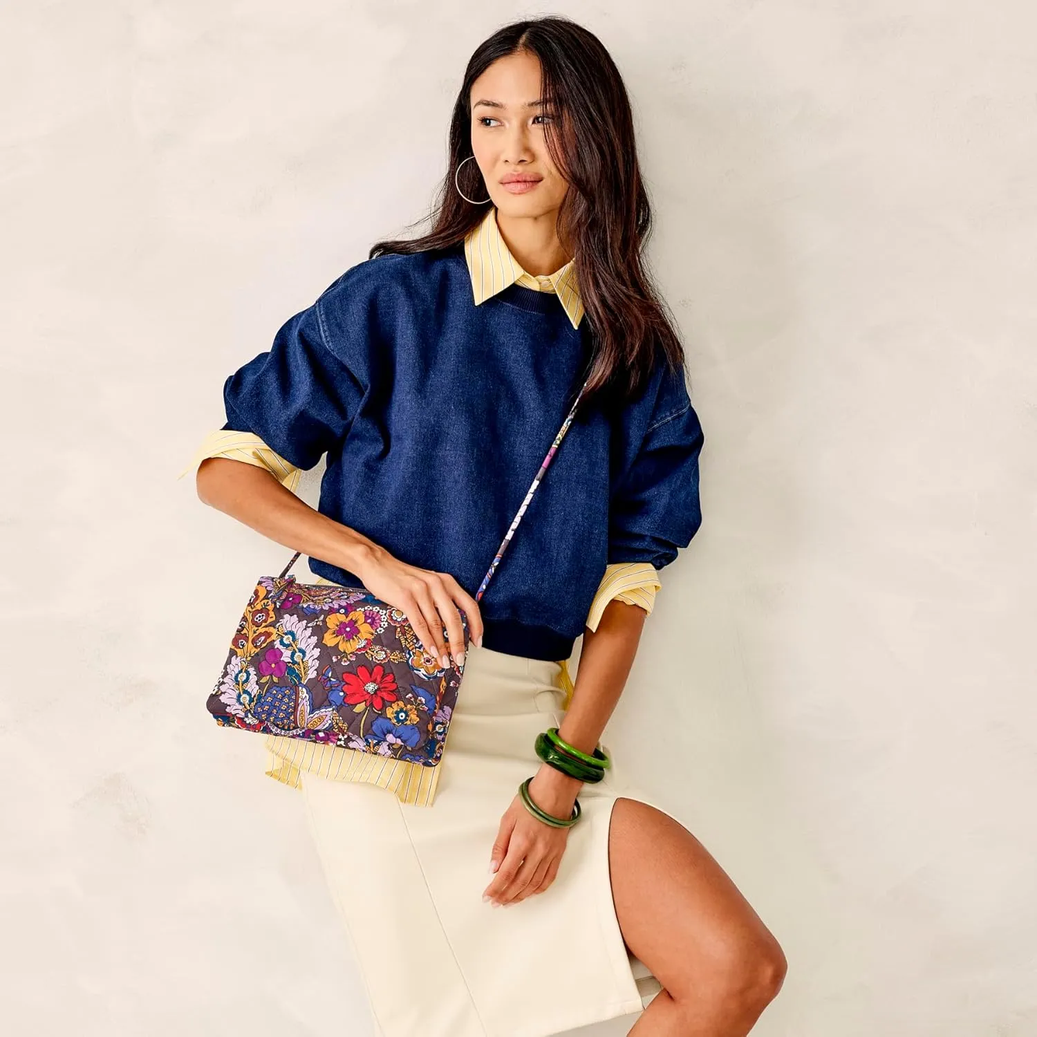 Vera Bradley Premium Cotton Foxbury Crossbody