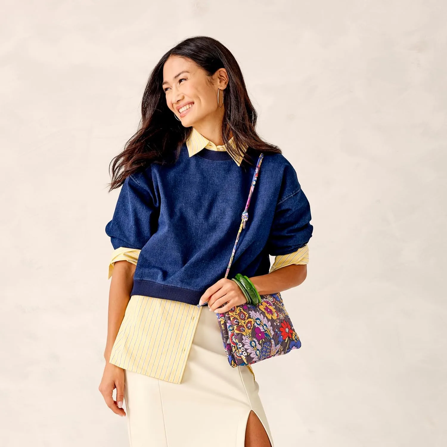 Vera Bradley Premium Cotton Foxbury Crossbody