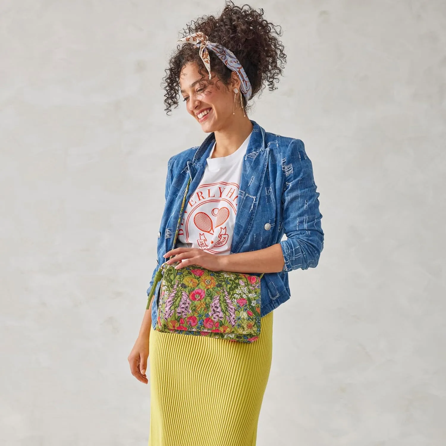 Vera Bradley Premium Cotton Foxbury Crossbody
