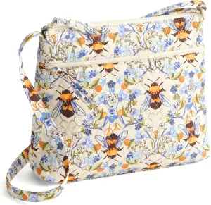Vera Bradley Premium Cotton Original Zip Hipster Crossbody Bag, Bee Garden