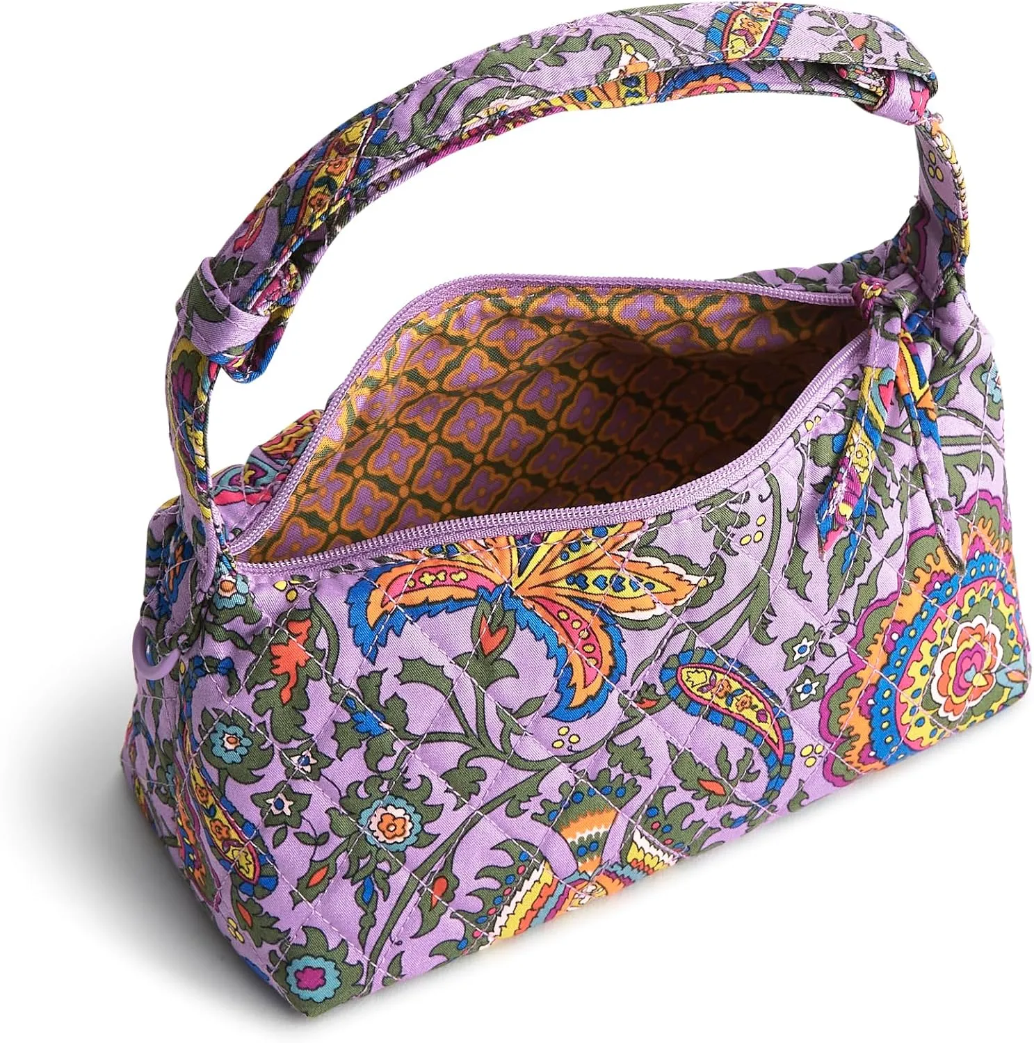 Vera Bradley Premium Cotton Roxbury Crescent Crossbody
