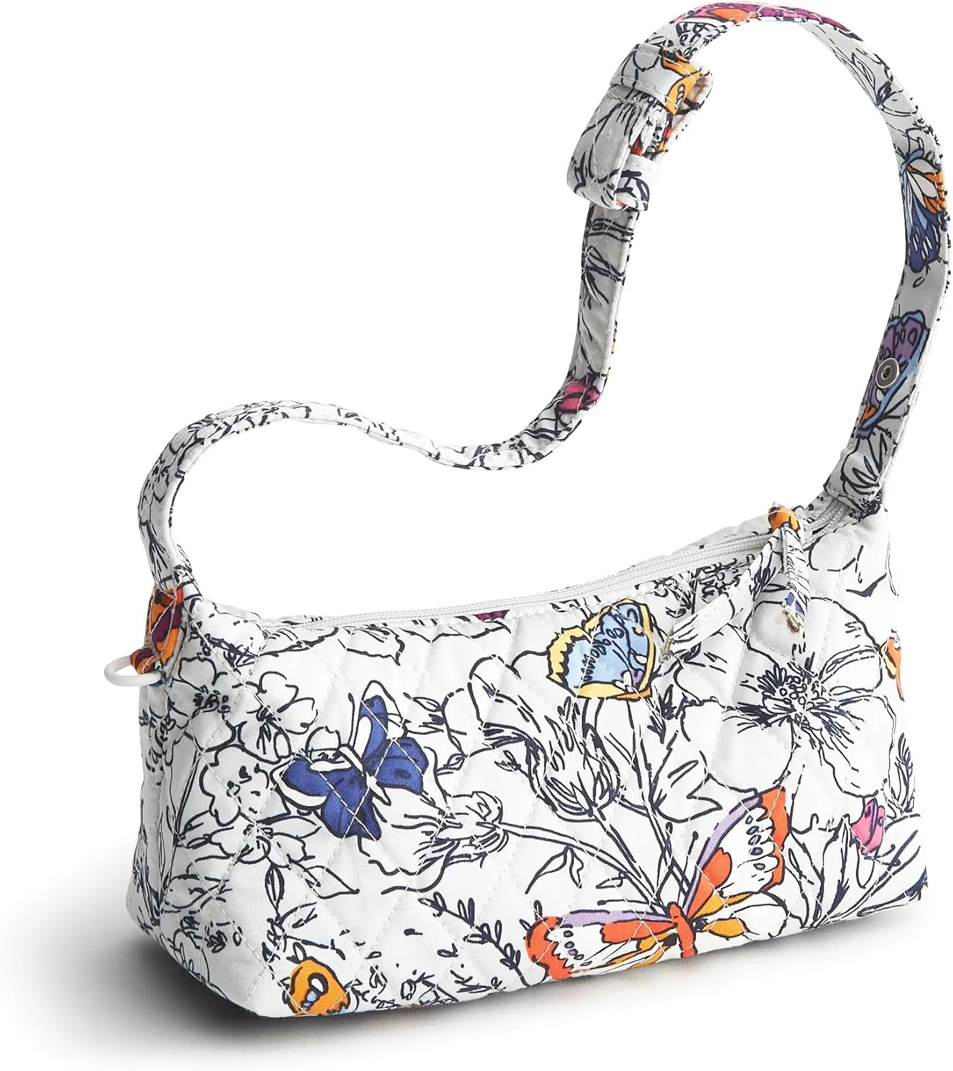 Vera Bradley Premium Cotton Roxbury Crescent Crossbody