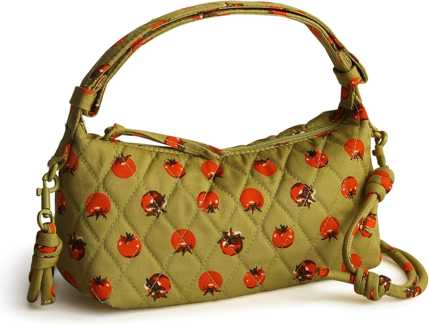 Vera Bradley Premium Cotton Roxbury Crescent Crossbody