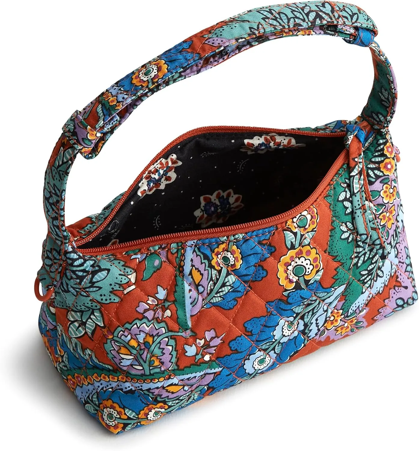 Vera Bradley Premium Cotton Roxbury Crescent Crossbody