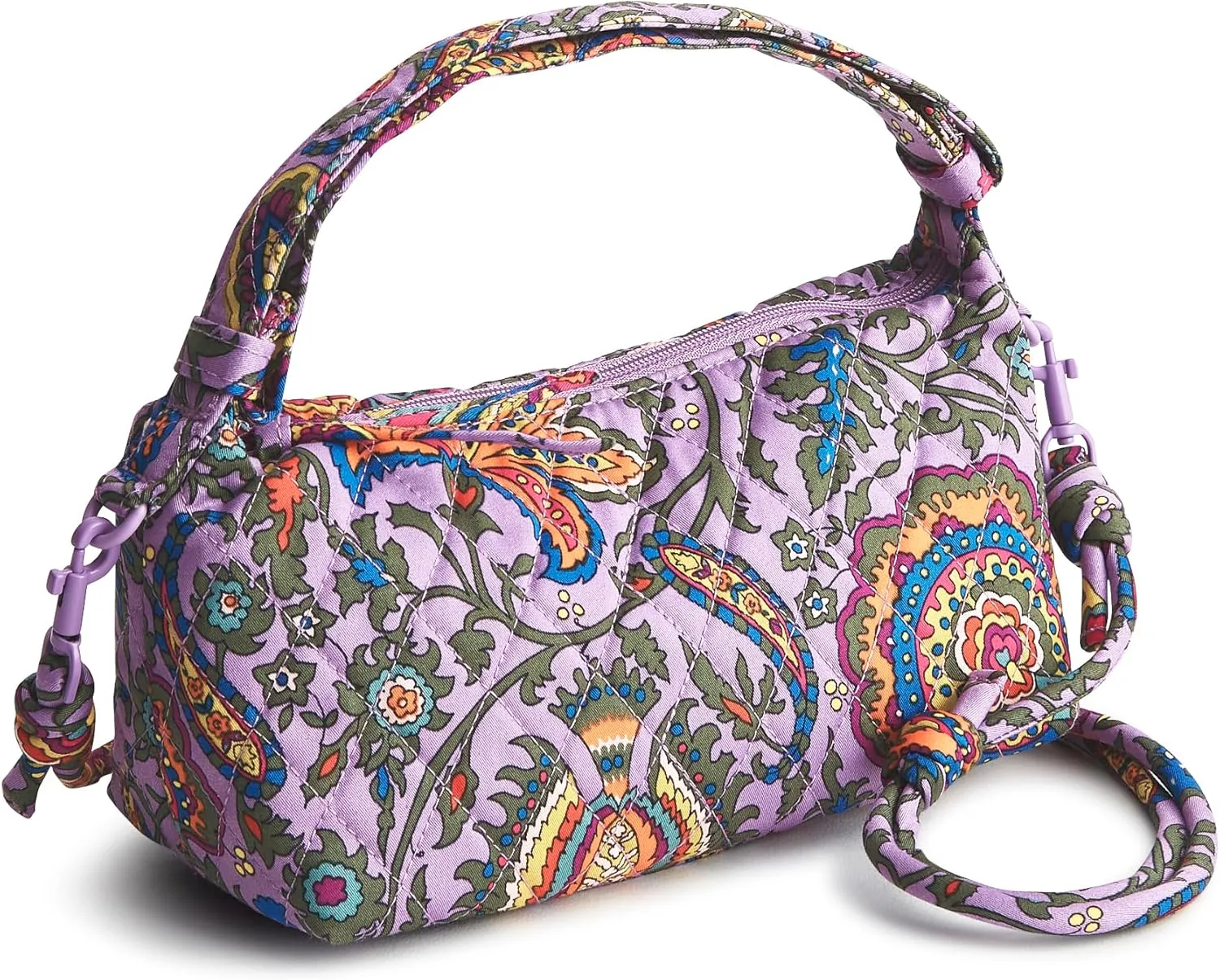 Vera Bradley Premium Cotton Roxbury Crescent Crossbody