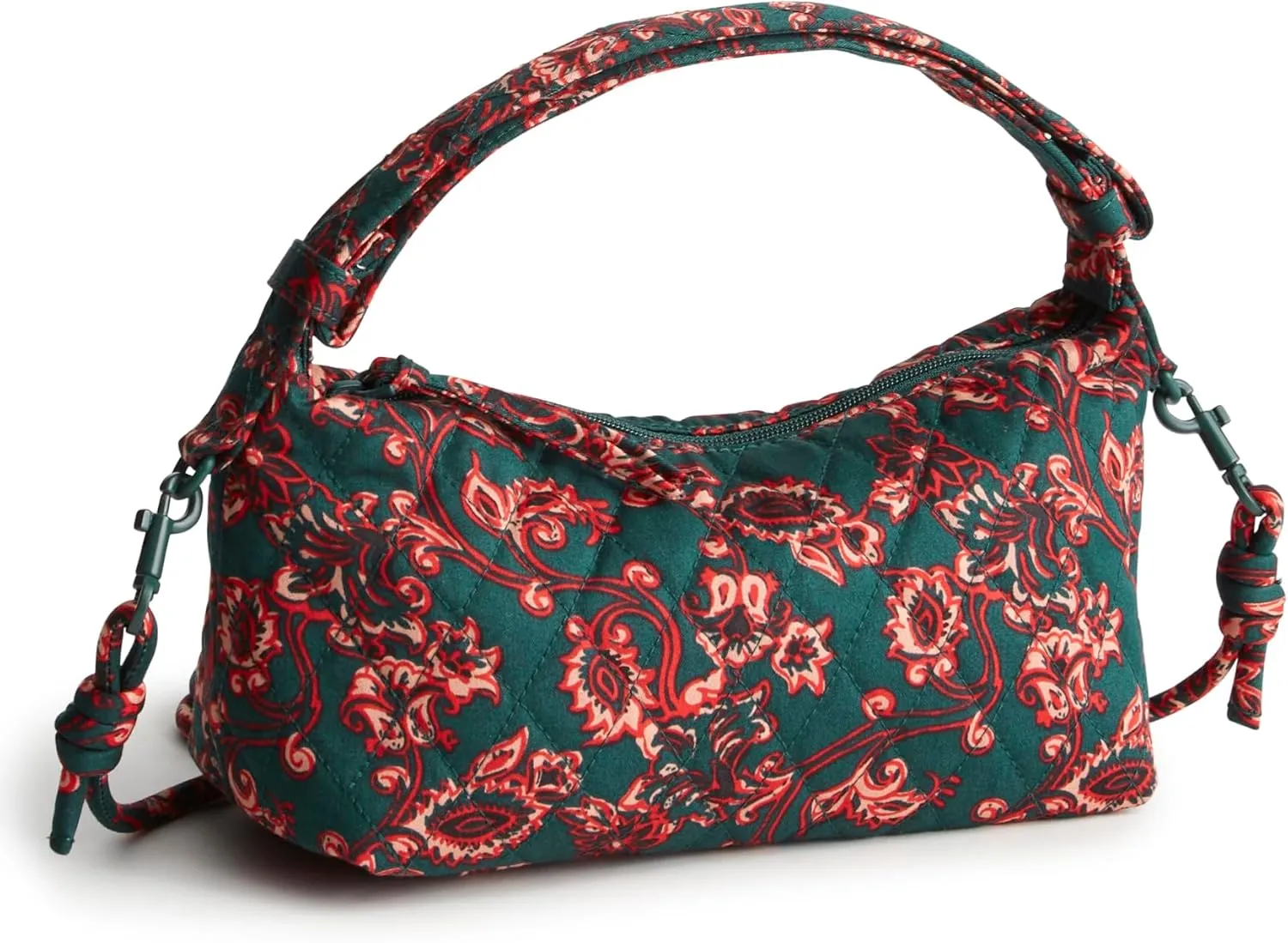 Vera Bradley Premium Cotton Roxbury Crescent Crossbody