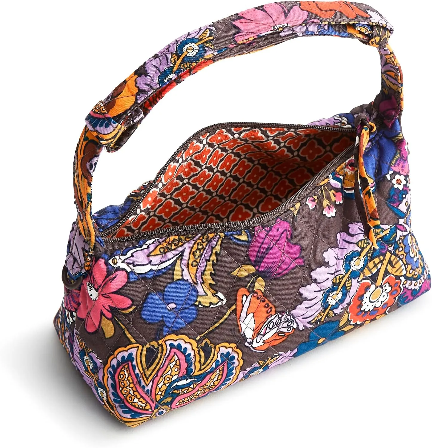 Vera Bradley Premium Cotton Roxbury Crescent Crossbody