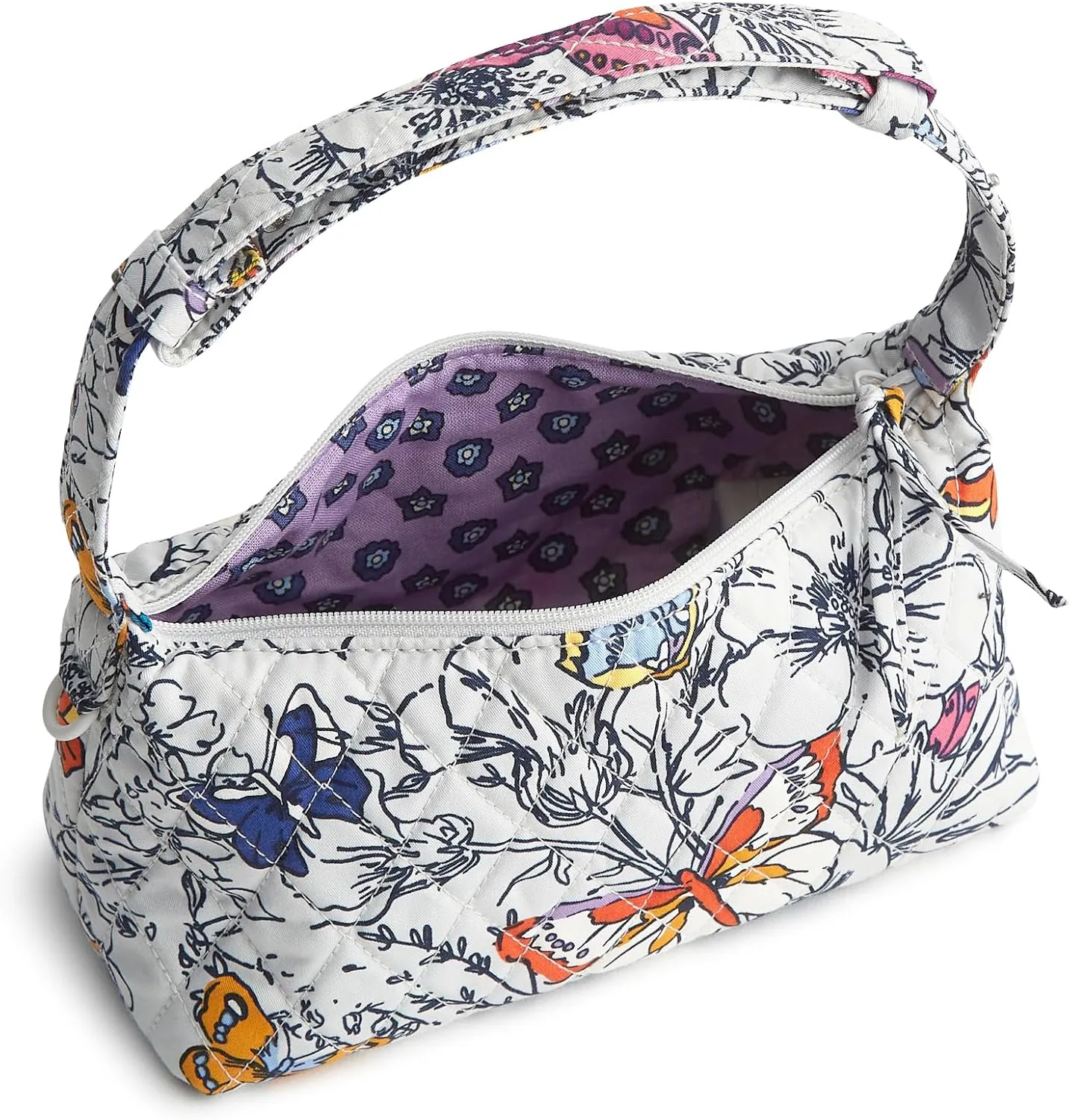 Vera Bradley Premium Cotton Roxbury Crescent Crossbody