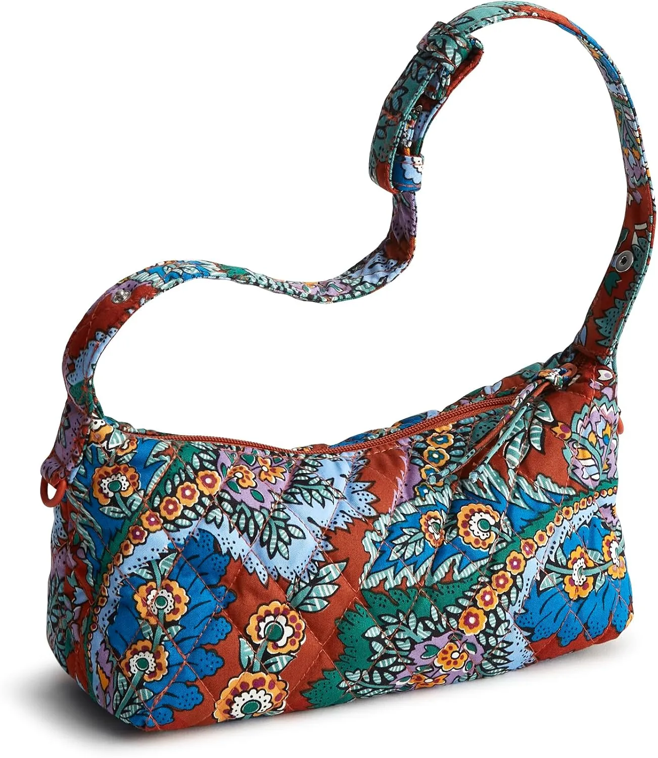 Vera Bradley Premium Cotton Roxbury Crescent Crossbody