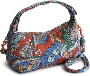 Vera Bradley Premium Cotton Roxbury Crescent Crossbody