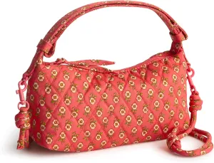 Vera Bradley Premium Cotton Roxbury Crescent Crossbody