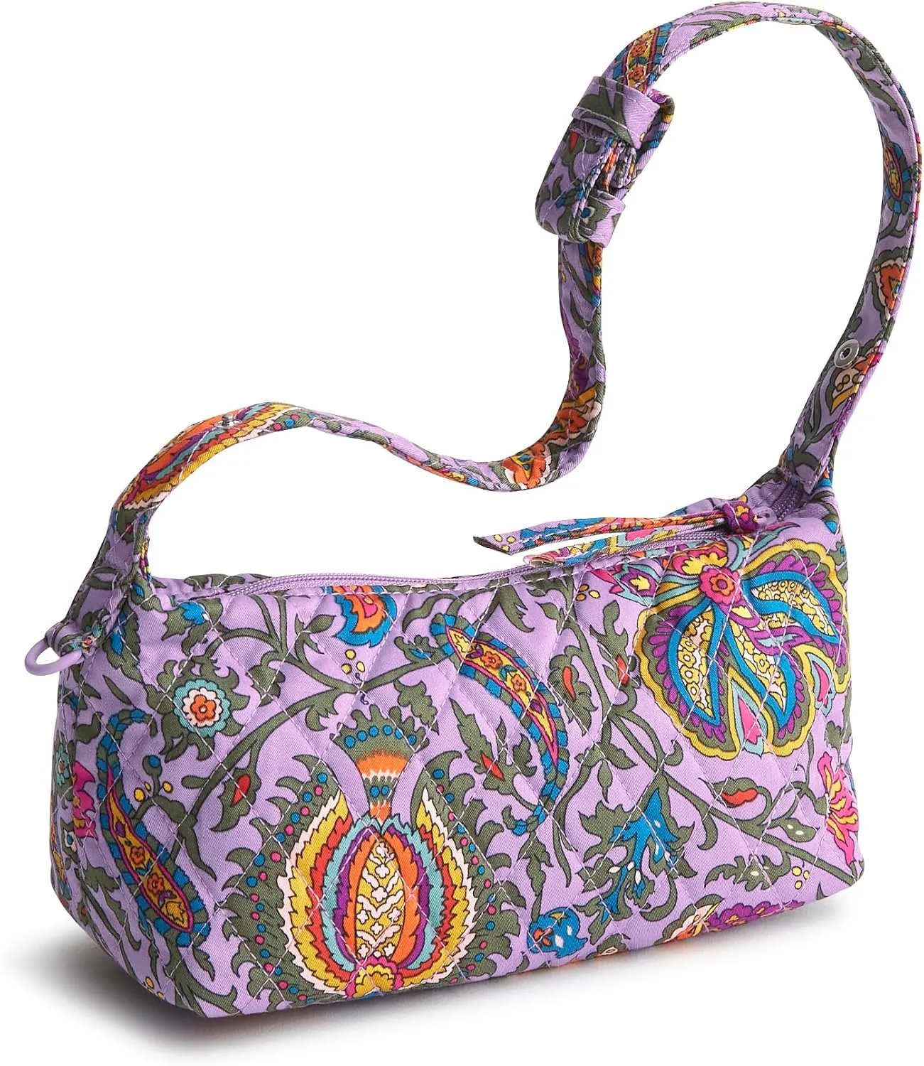 Vera Bradley Premium Cotton Roxbury Crescent Crossbody