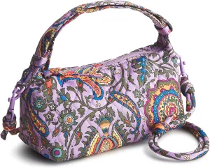 Vera Bradley Premium Cotton Roxbury Crescent Crossbody