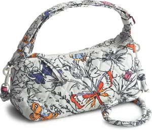 Vera Bradley Premium Cotton Roxbury Crescent Crossbody
