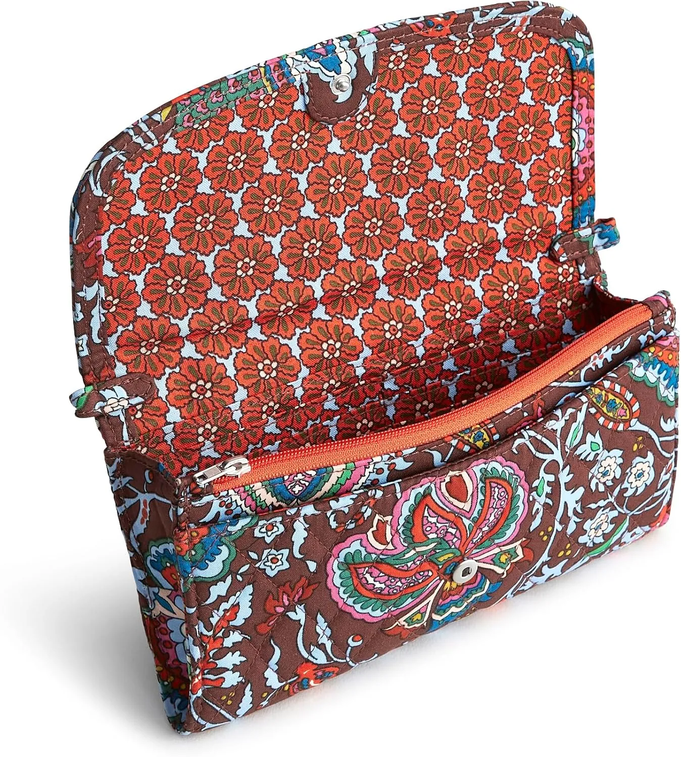 Vera Bradley Premium Cotton Wildwood Wallet Crossbody