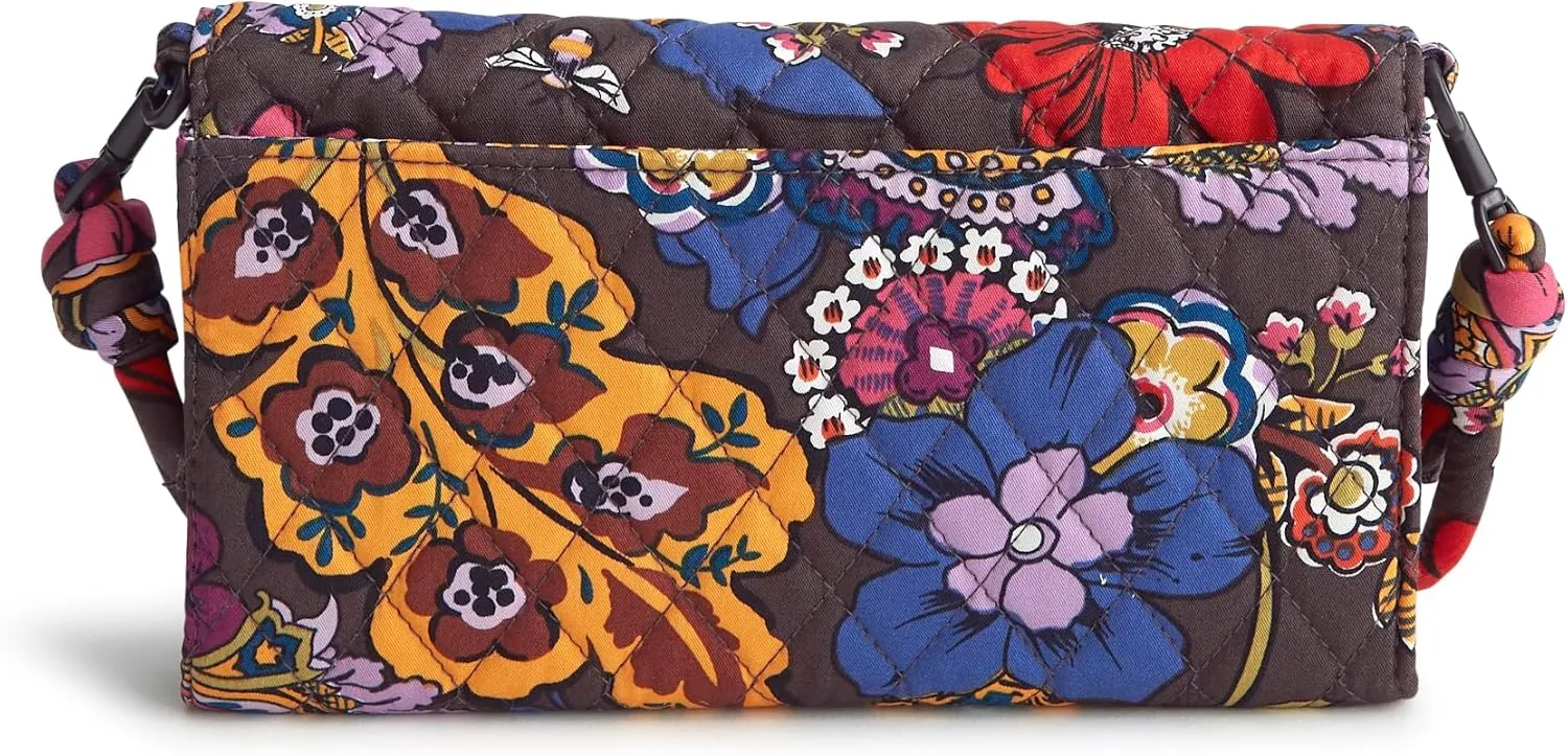 Vera Bradley Premium Cotton Wildwood Wallet Crossbody