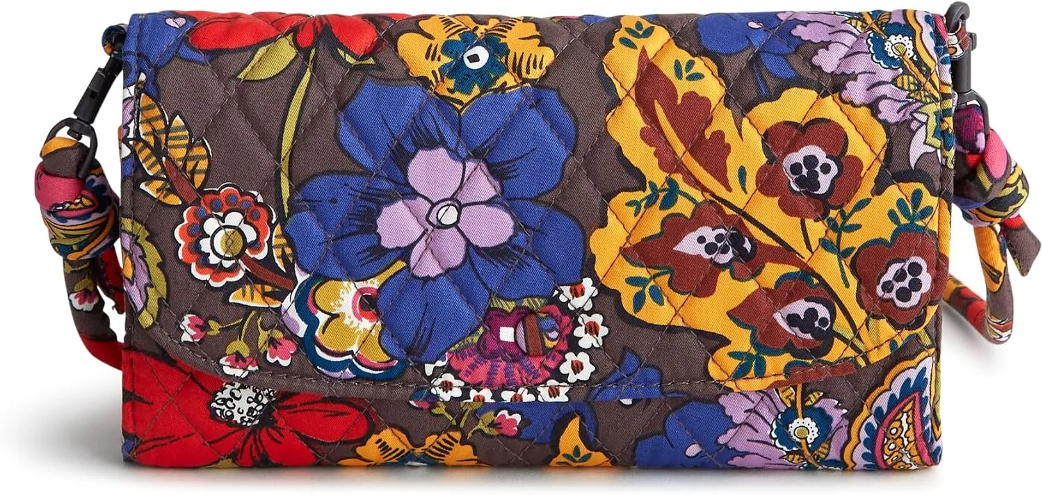 Vera Bradley Premium Cotton Wildwood Wallet Crossbody