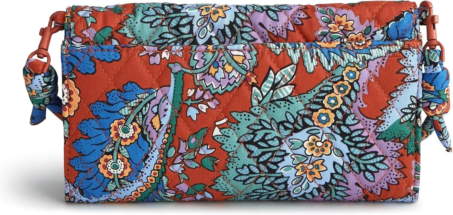 Vera Bradley Premium Cotton Wildwood Wallet Crossbody