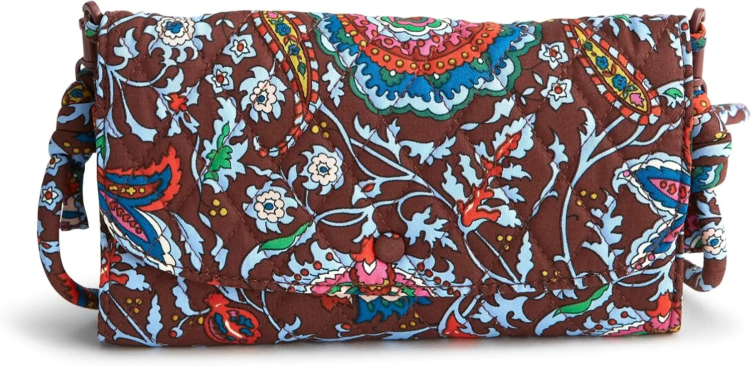 Vera Bradley Premium Cotton Wildwood Wallet Crossbody