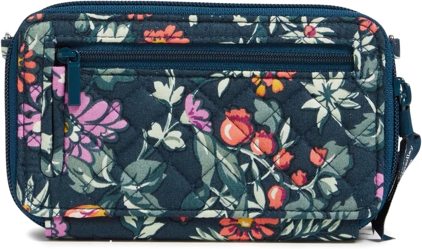 Vera Bradley Women's Cotton All in One Crossbody Purse with RFID Protection