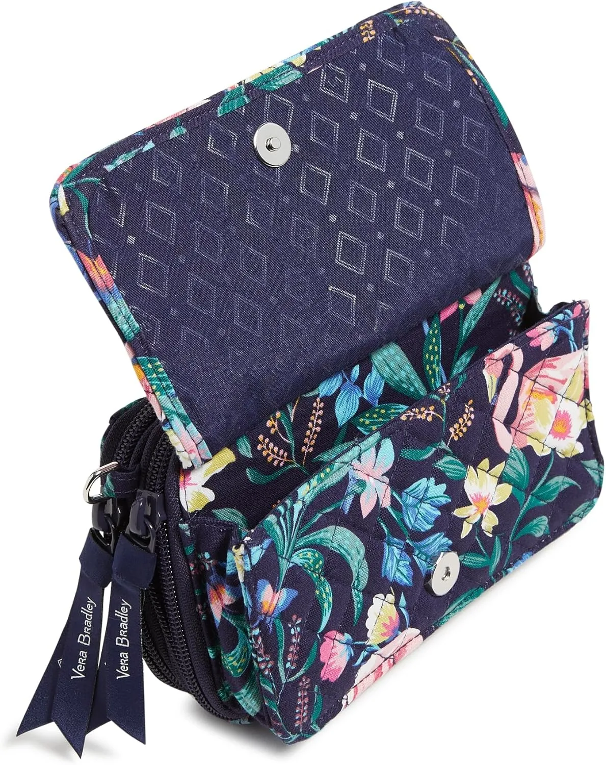 Vera Bradley Women's Cotton All in One Crossbody Purse with RFID Protection