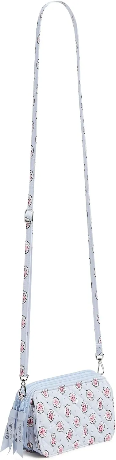 Vera Bradley Women's Cotton All in One Crossbody Purse with RFID Protection