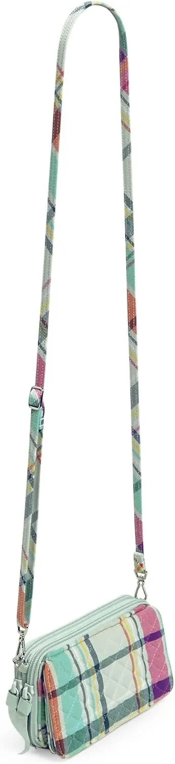 Vera Bradley Women's Cotton All in One Crossbody Purse with RFID Protection