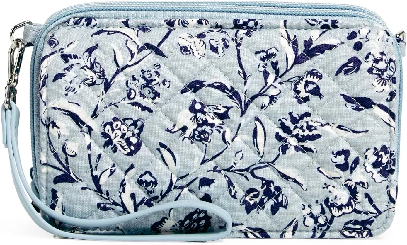 Vera Bradley Women's Cotton All in One Crossbody Purse with RFID Protection