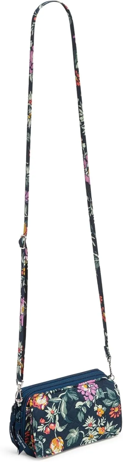 Vera Bradley Women's Cotton All in One Crossbody Purse with RFID Protection