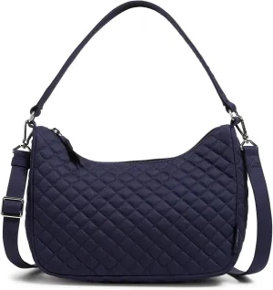 Vera Bradley Women's Cotton Frannie Crescent Crossbody Purse