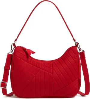 Vera Bradley Women's Cotton Frannie Crescent Crossbody Purse