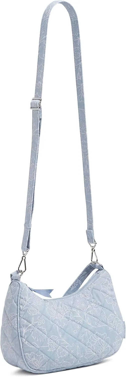 Vera Bradley Women's Cotton Frannie Crescent Crossbody Purse