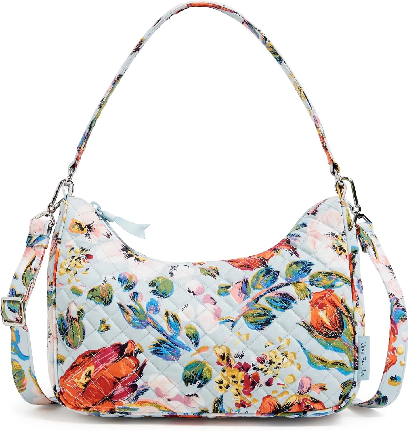 Vera Bradley Women's Cotton Frannie Crescent Crossbody Purse