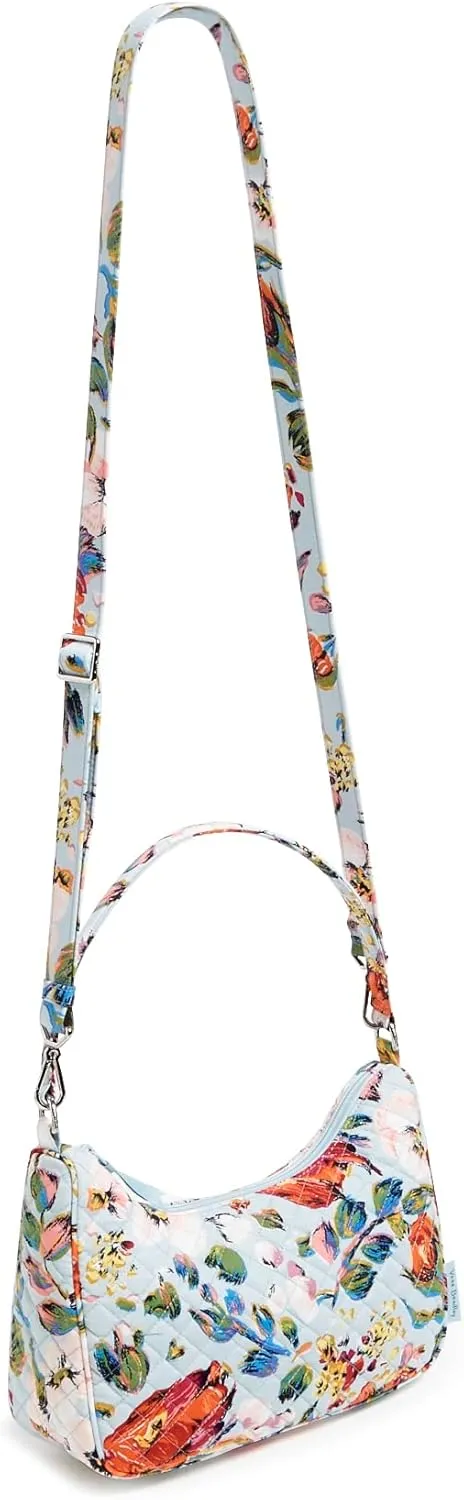 Vera Bradley Women's Cotton Frannie Crescent Crossbody Purse