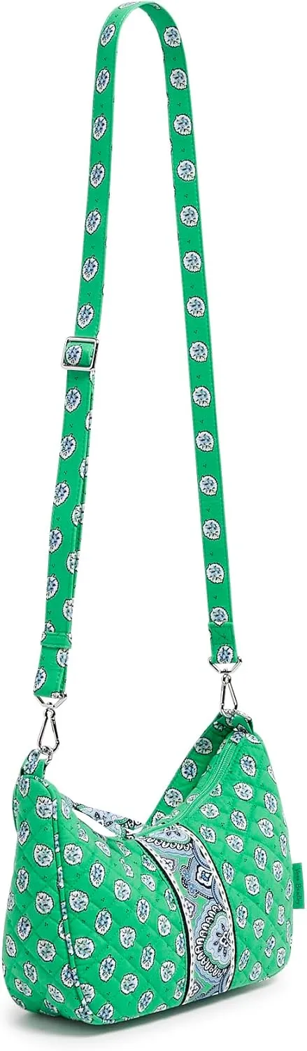 Vera Bradley Women's Cotton Frannie Crescent Crossbody Purse