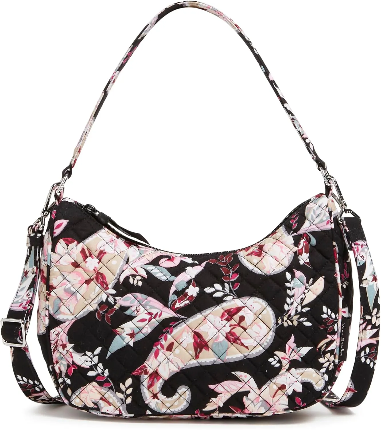 Vera Bradley Women's Cotton Frannie Crescent Crossbody Purse