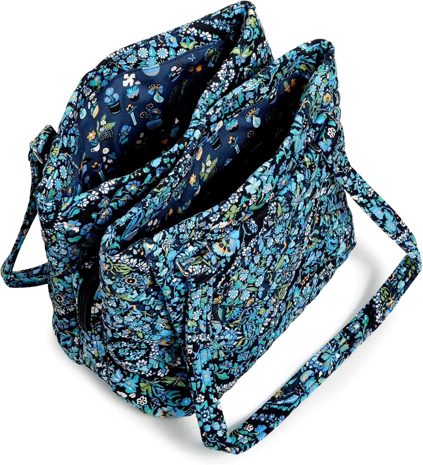 Vera Bradley Women's Cotton Multi-Compartment Shoulder Satchel Purse