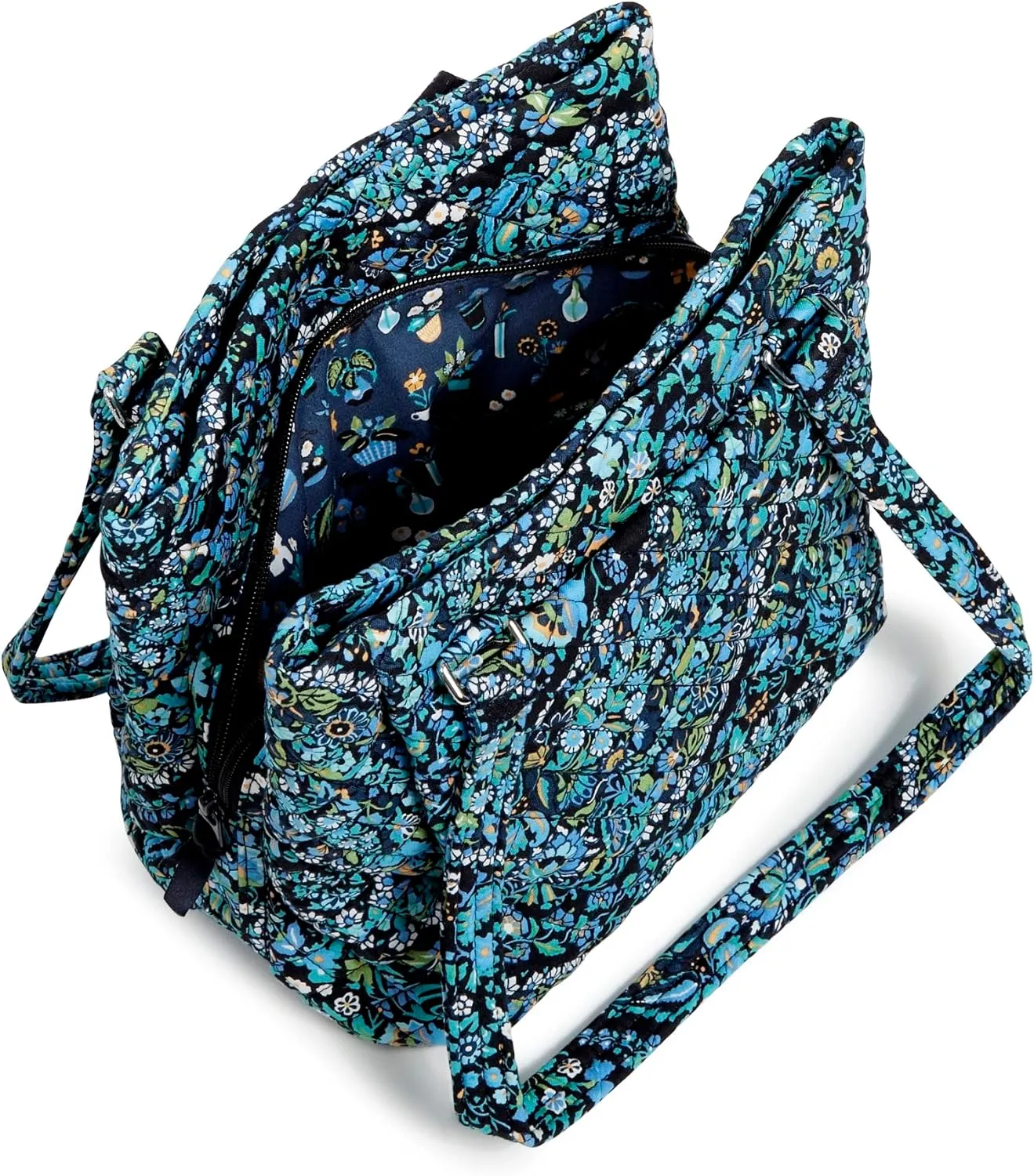 Vera Bradley Women's Cotton Multi-Compartment Shoulder Satchel Purse