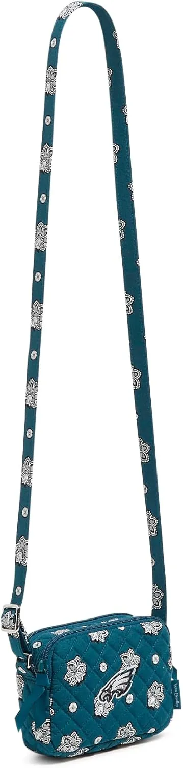 Vera Bradley Women's Cotton NFL Small Stadium Crossbody Bag (Multiple Teams Available)