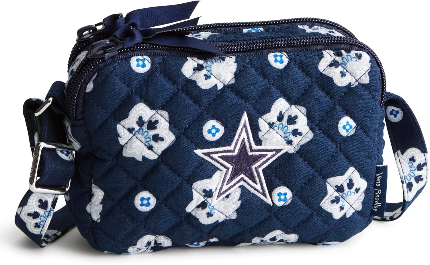 Vera Bradley Women's Cotton NFL Small Stadium Crossbody Bag (Multiple Teams Available)