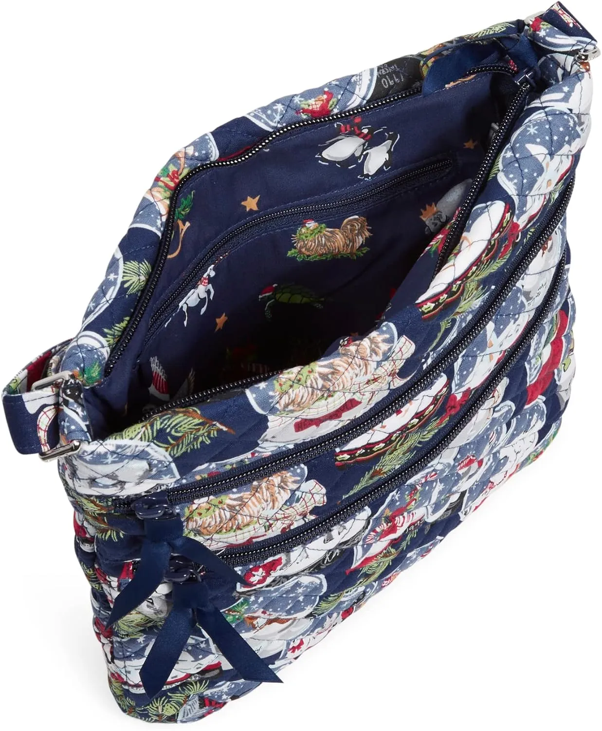 Vera Bradley Women's Cotton Triple Zip Hipster Crossbody Purse