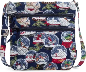 Vera Bradley Women's Cotton Triple Zip Hipster Crossbody Purse