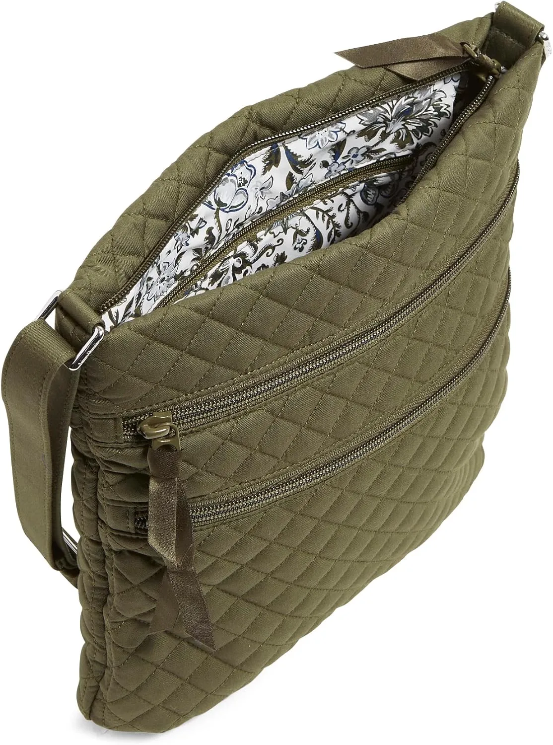 Vera Bradley Women's Cotton Triple Zip Hipster Crossbody Purse