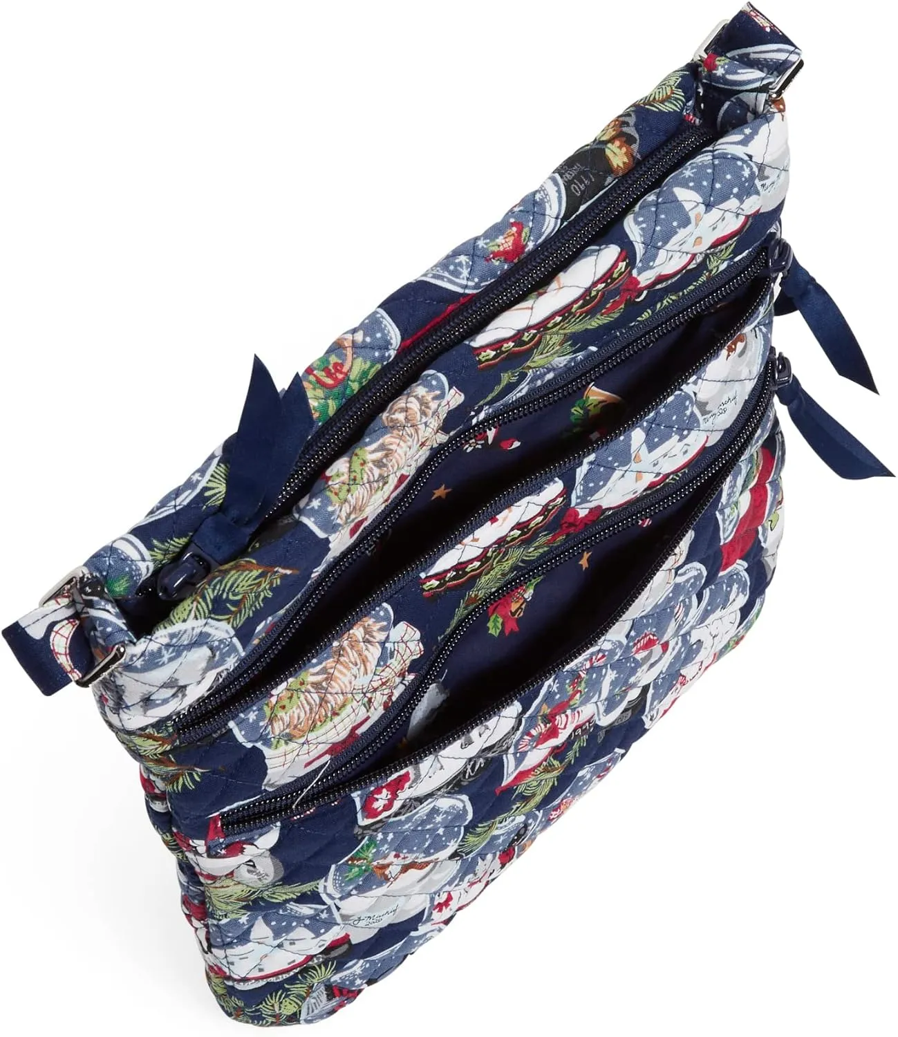 Vera Bradley Women's Cotton Triple Zip Hipster Crossbody Purse
