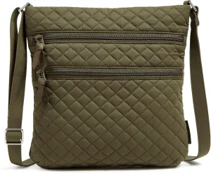 Vera Bradley Women's Cotton Triple Zip Hipster Crossbody Purse